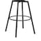 Armen Living Athena 31" Swivel Black Wood Bar Stool in Gray Faux Leather with Black Metal LCATBABLKGRY30 - alternate 3
